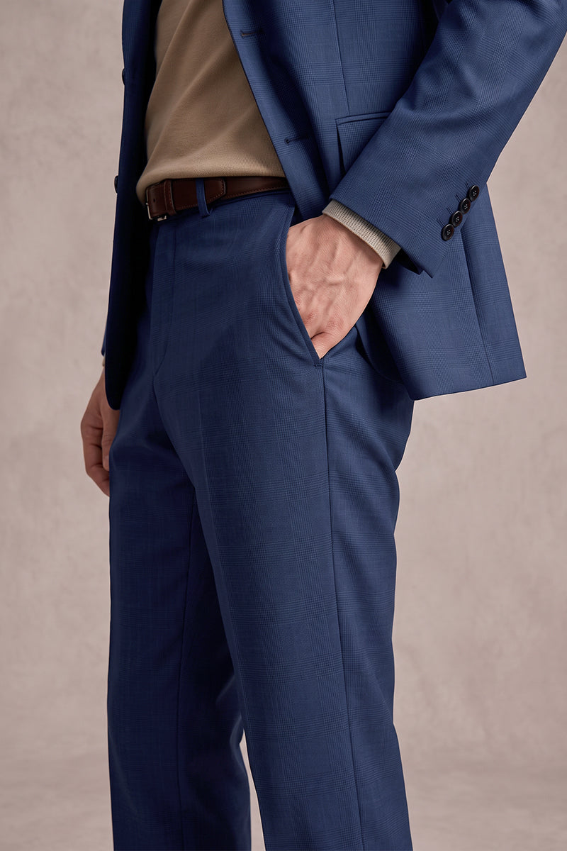Blue 100% Merino Wool Suit