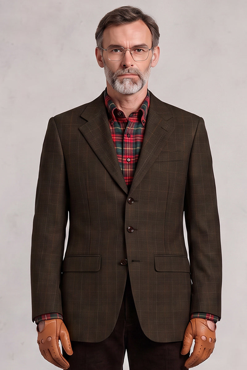Brown 60% Merino Wool Blazers