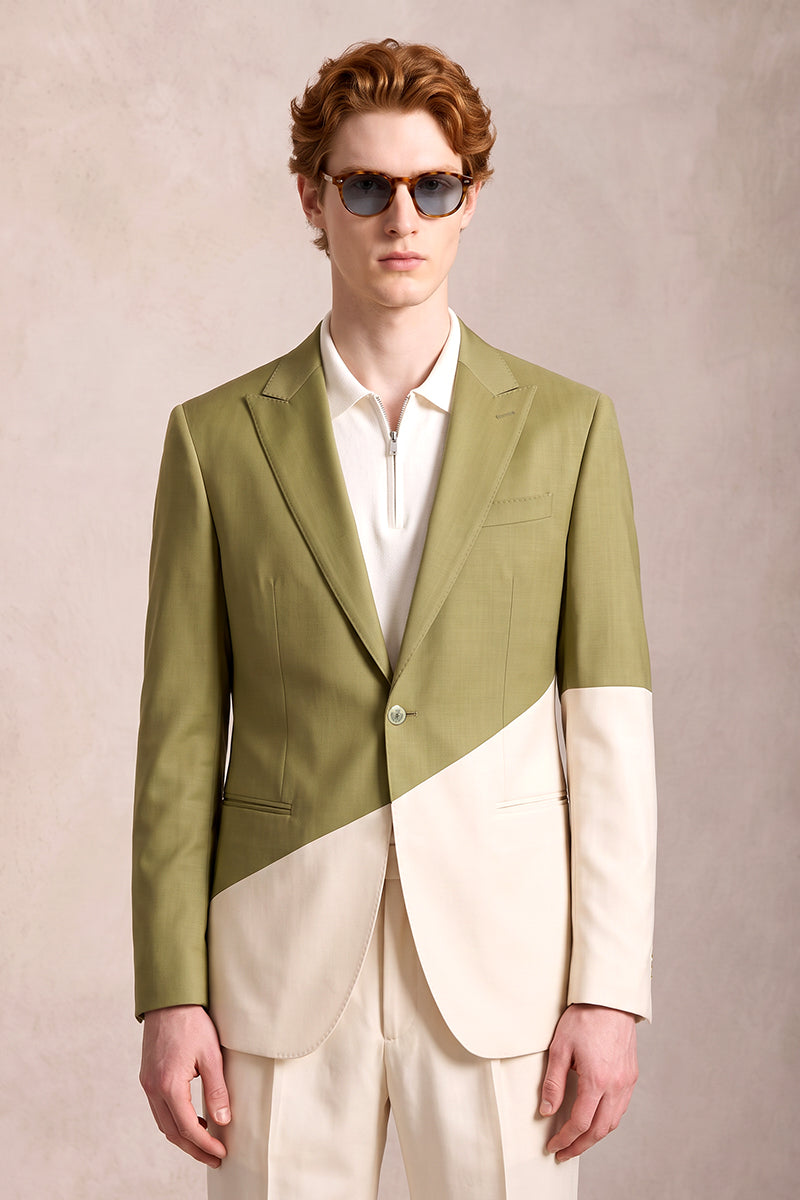 Green 50% Merino Wool Suits