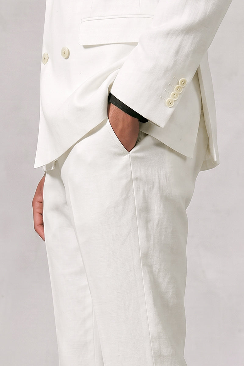 White 50% Merino Wool Suit