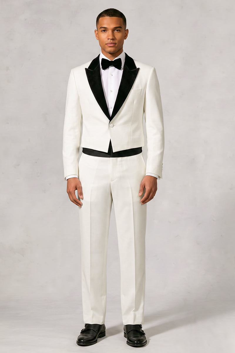 White 50% Merino Wool Suit