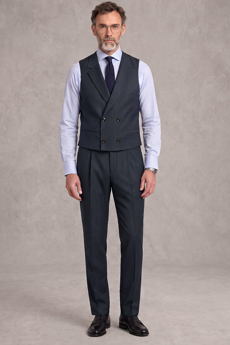 Blue 50% Merino Wool Suit
