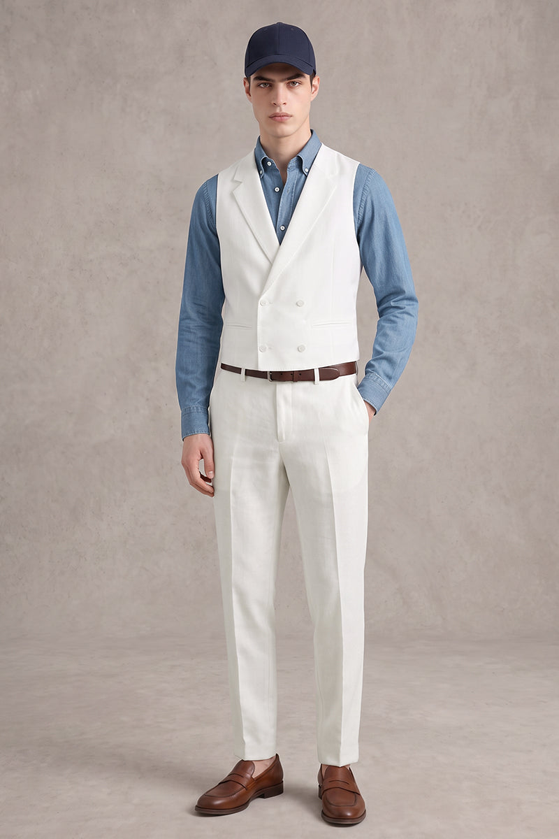 White 50% Merino Wool Suit