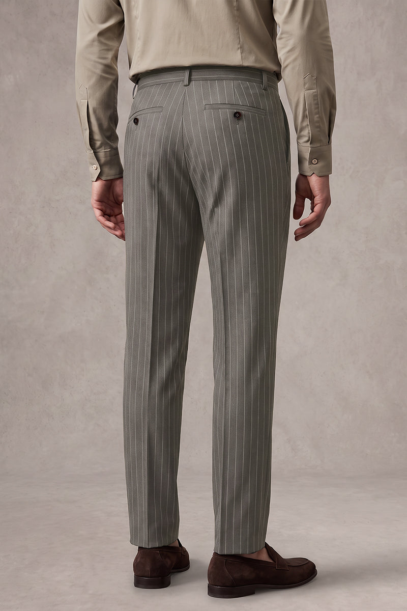 Pantaloni da completo grigi in lana merino