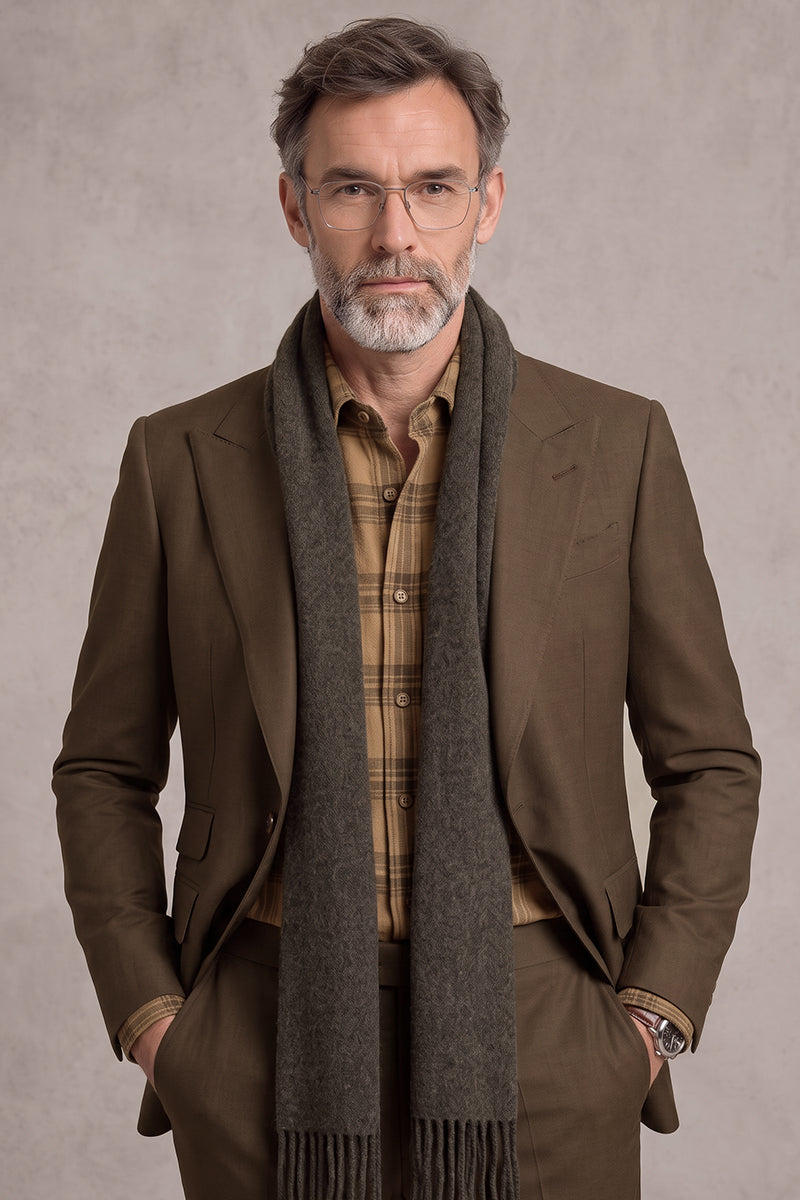 Brown Merino Wool Suit
