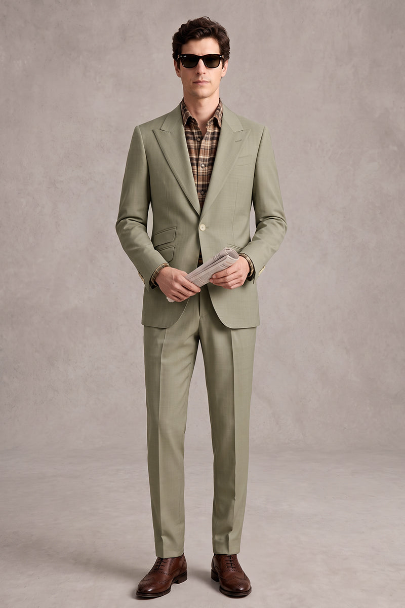 Green Merino Wool Suit