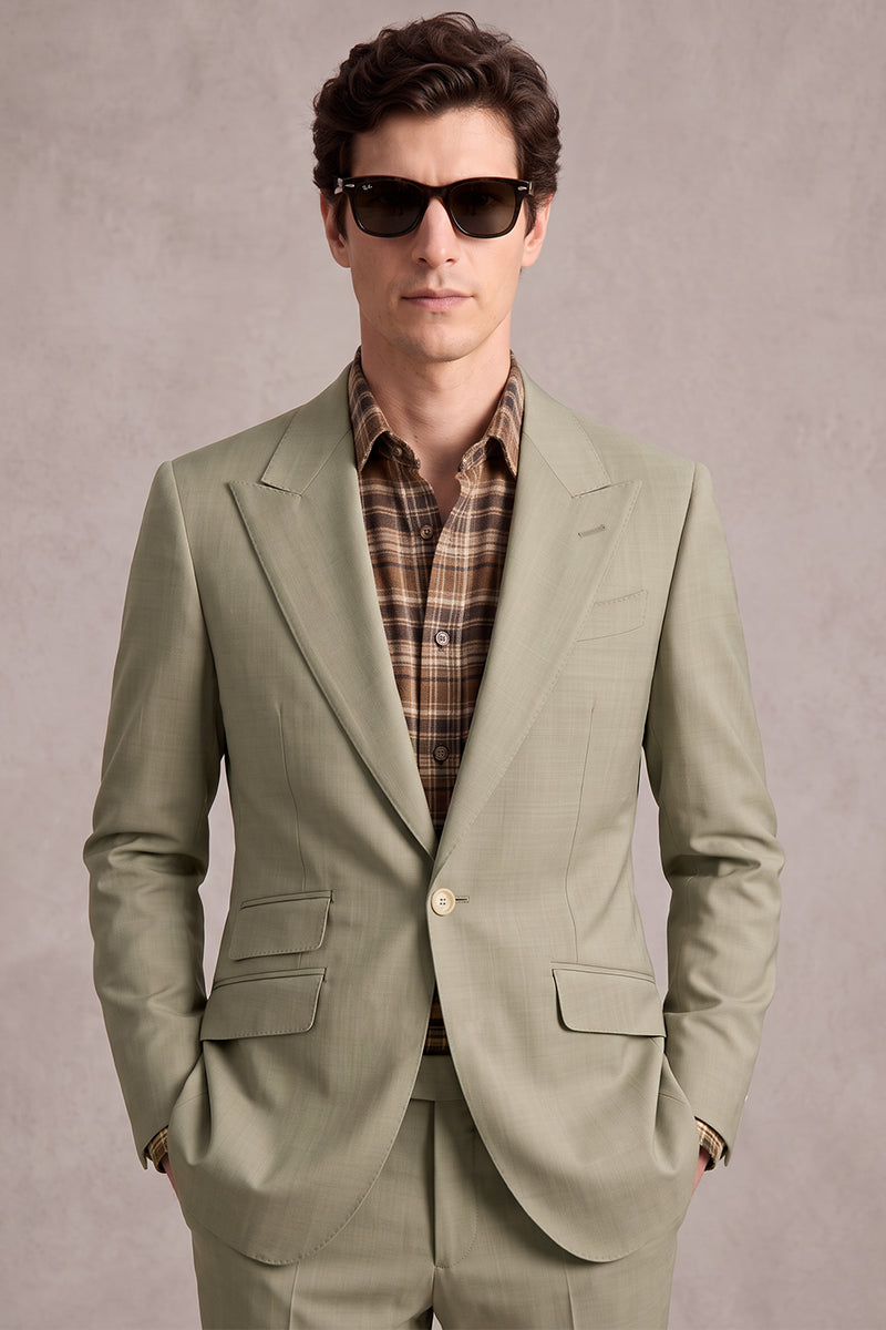 Green Merino Wool Suit