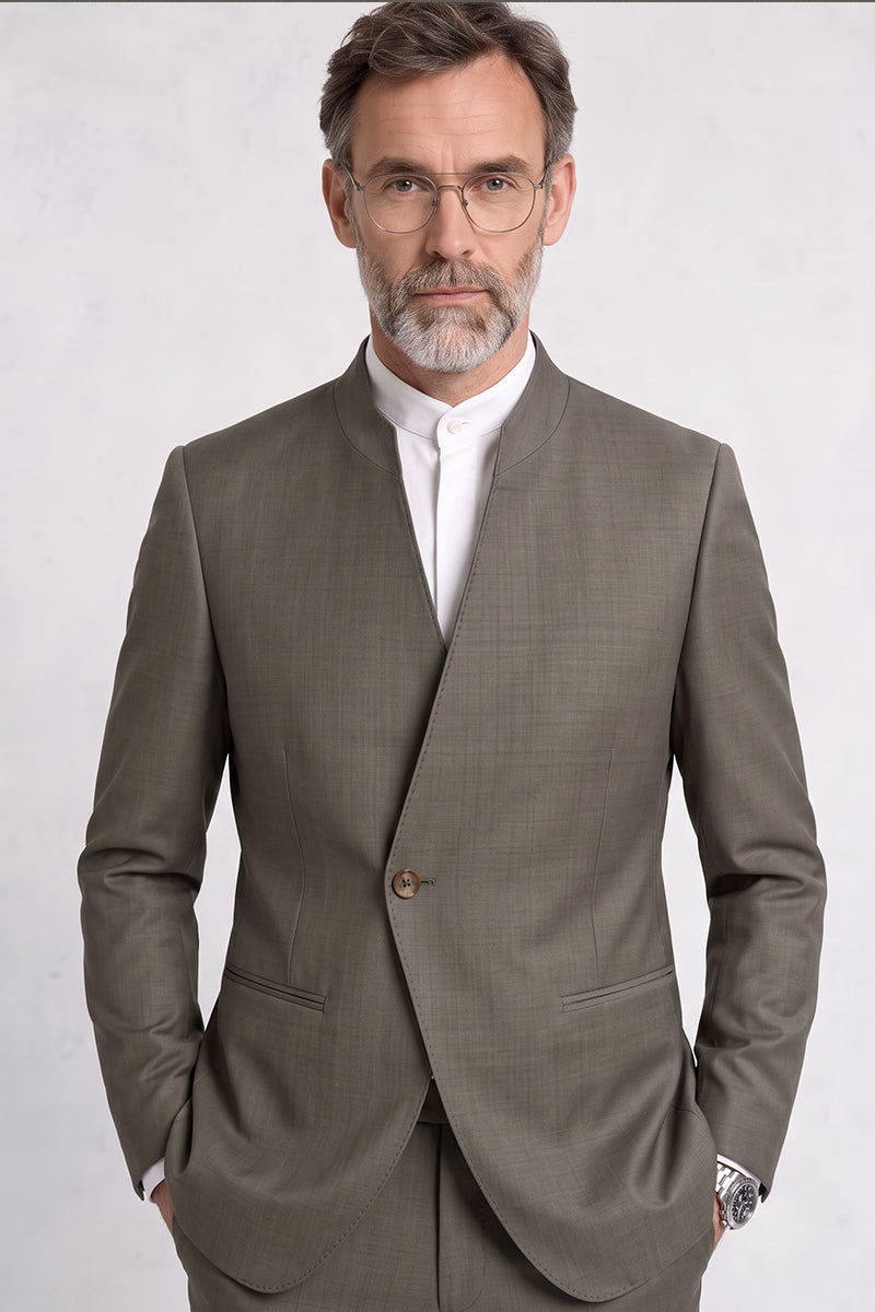 Brown Fine Australia Wool Suit
