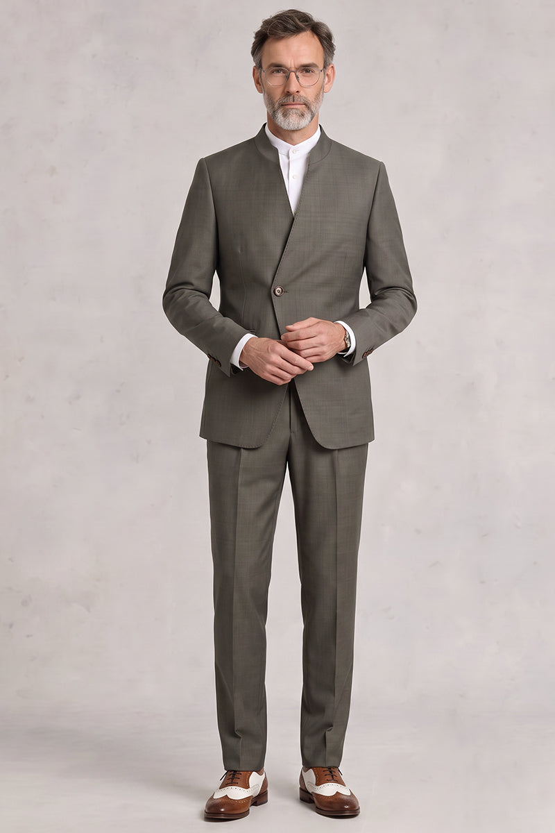 Brown Fine Australia Wool Suit