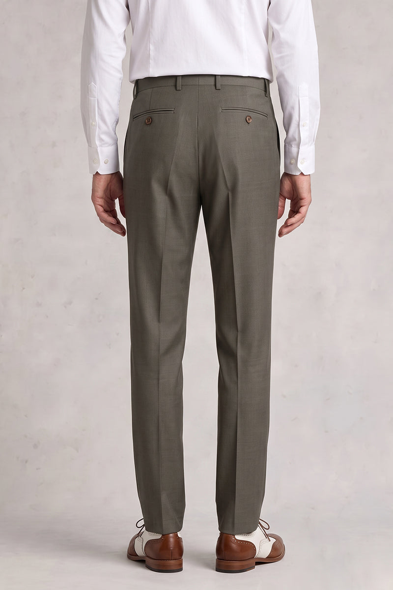 Brown 30% Fine Australia Wool Suit Trousers
