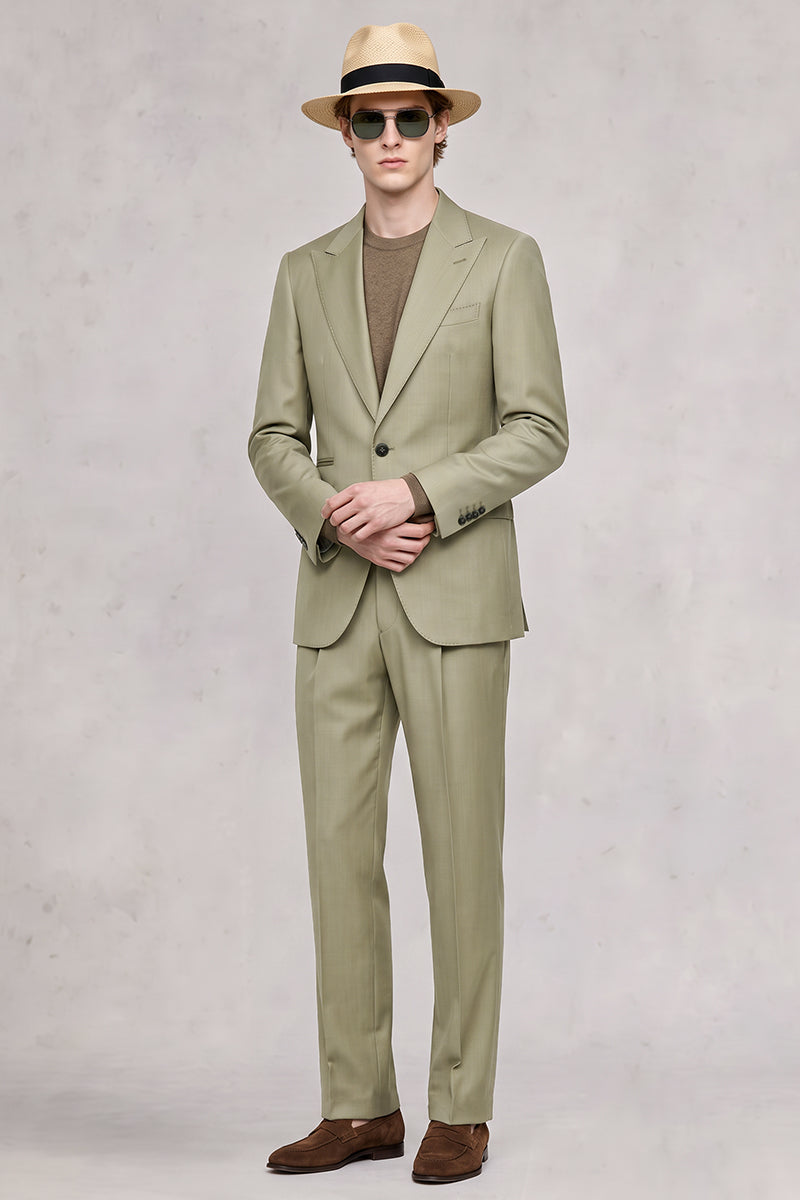 Green Fine Australia Wool Suit