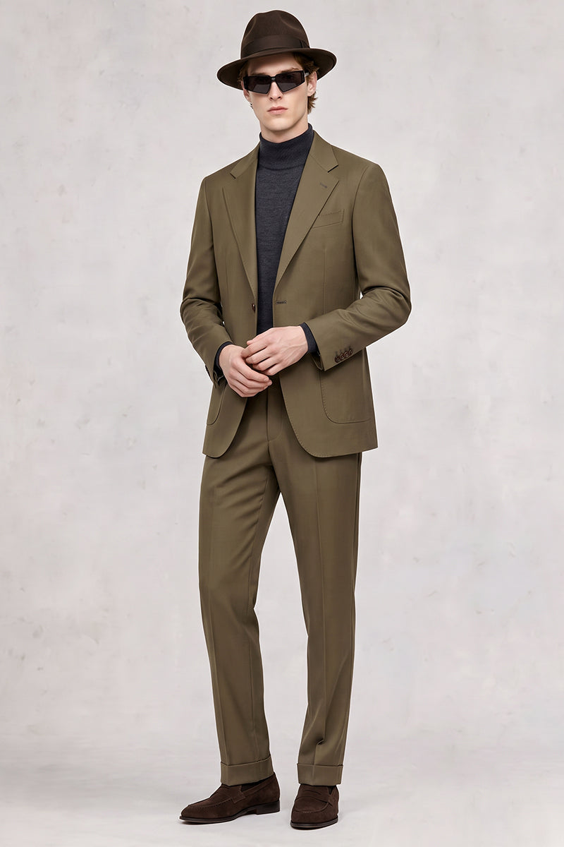 Brown 30% Fine Australia Wool Suit