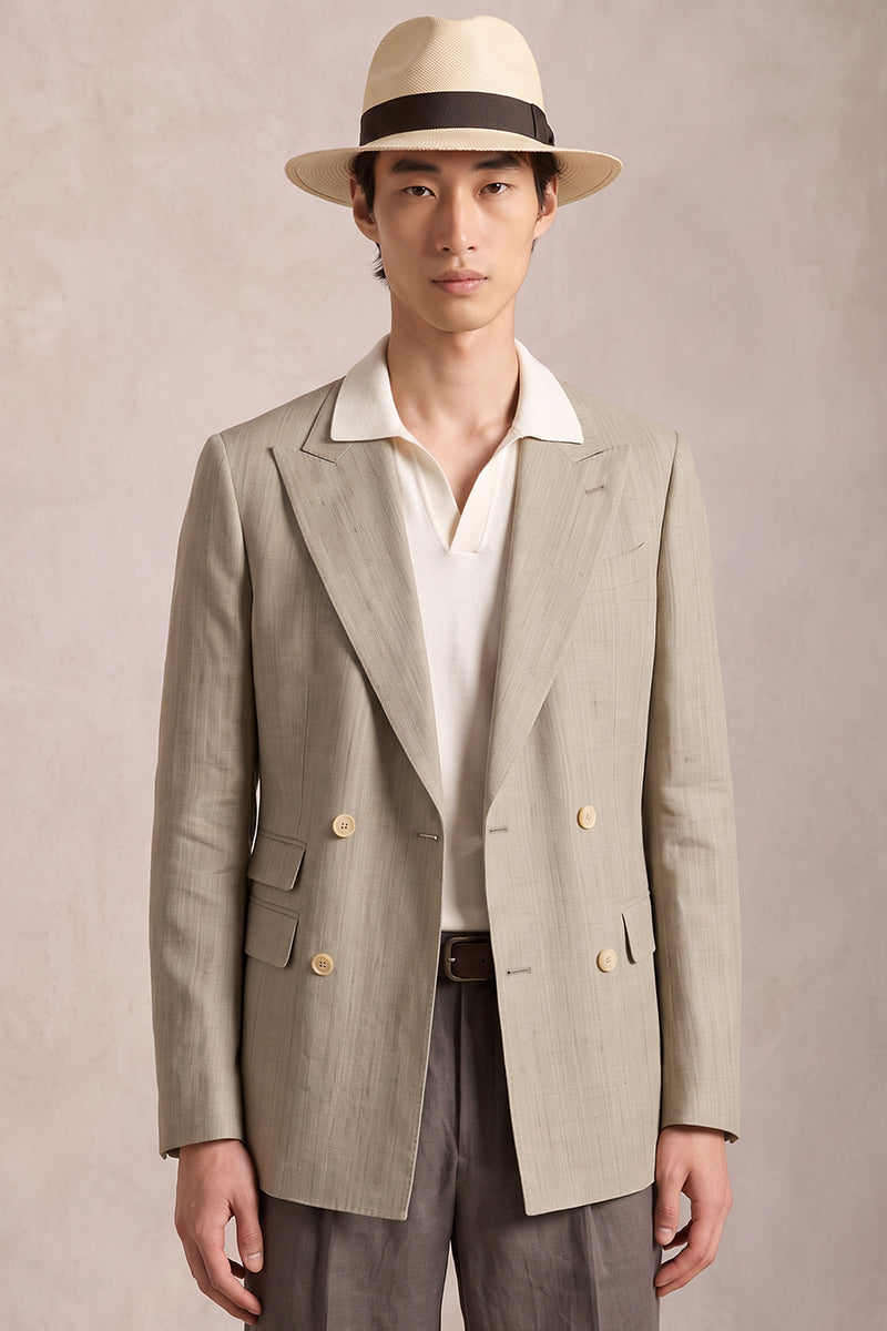 Khaki 50% Tencel Wool Suit