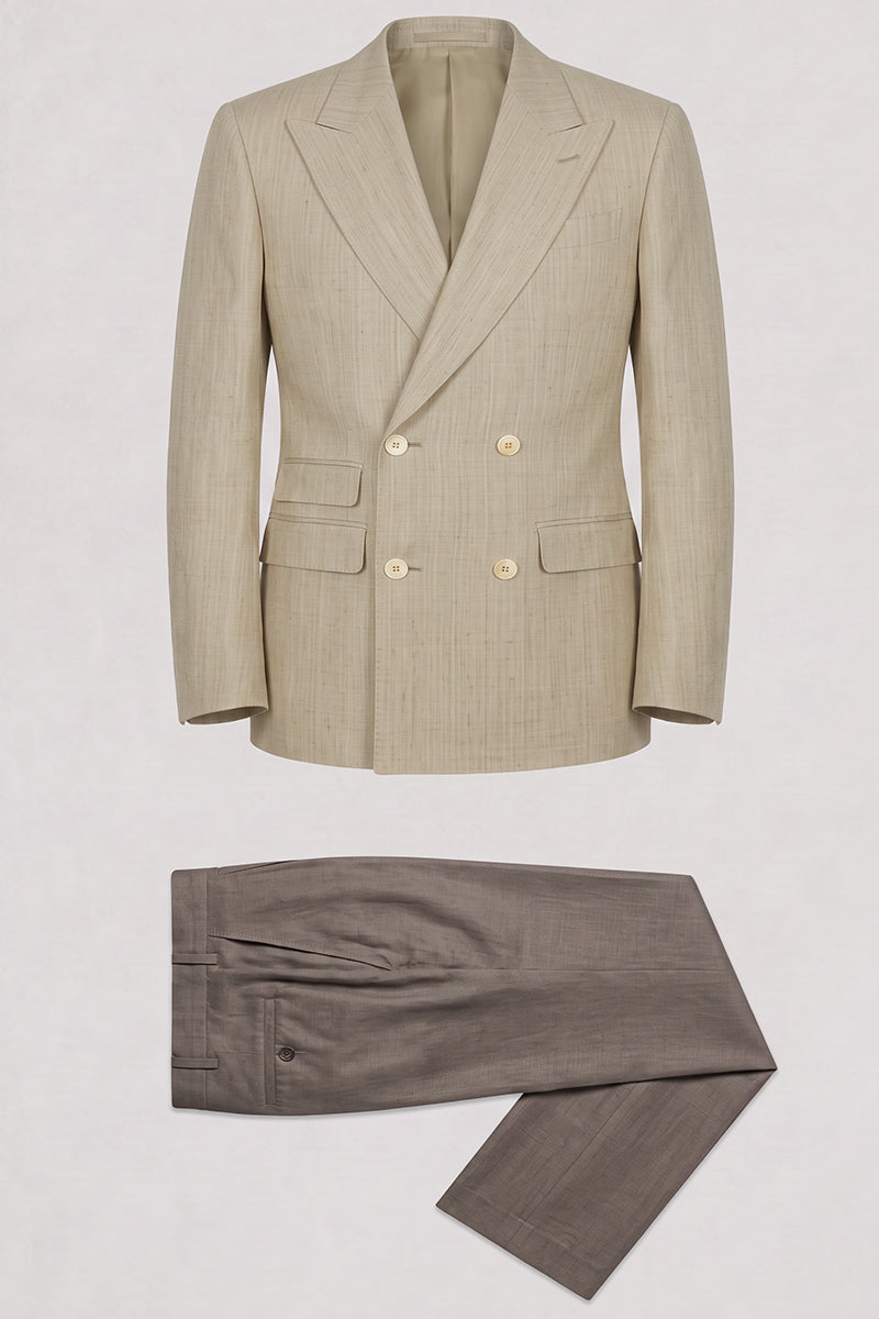 Khaki 50% Tencel Wool Suit