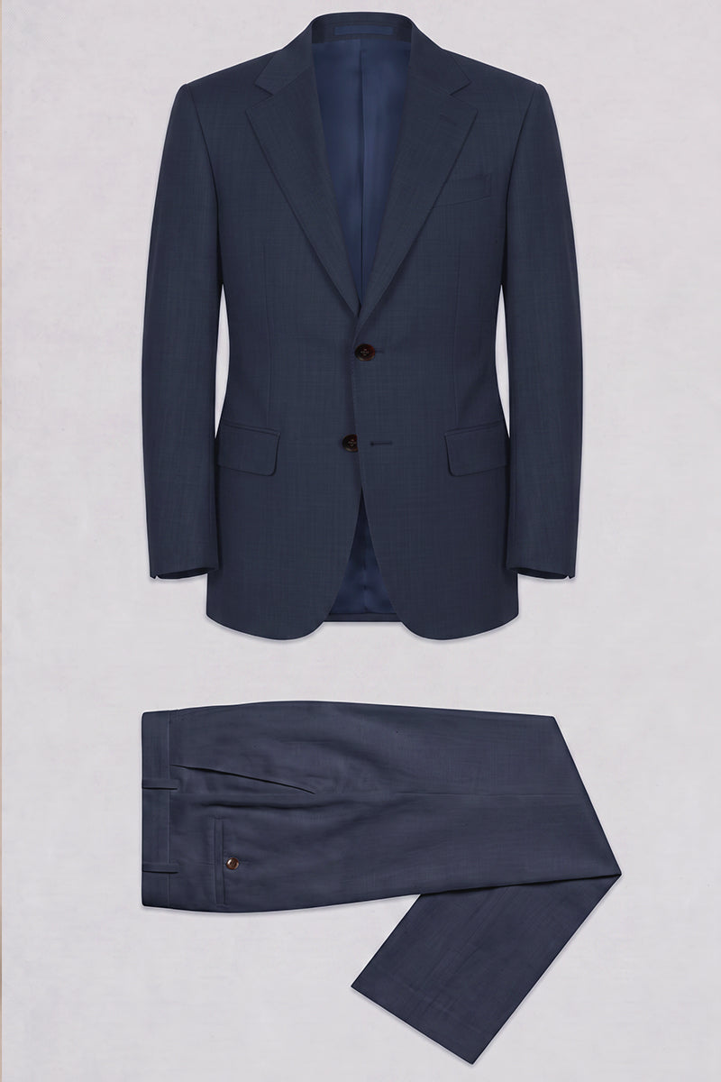 Traje de lana merina azul