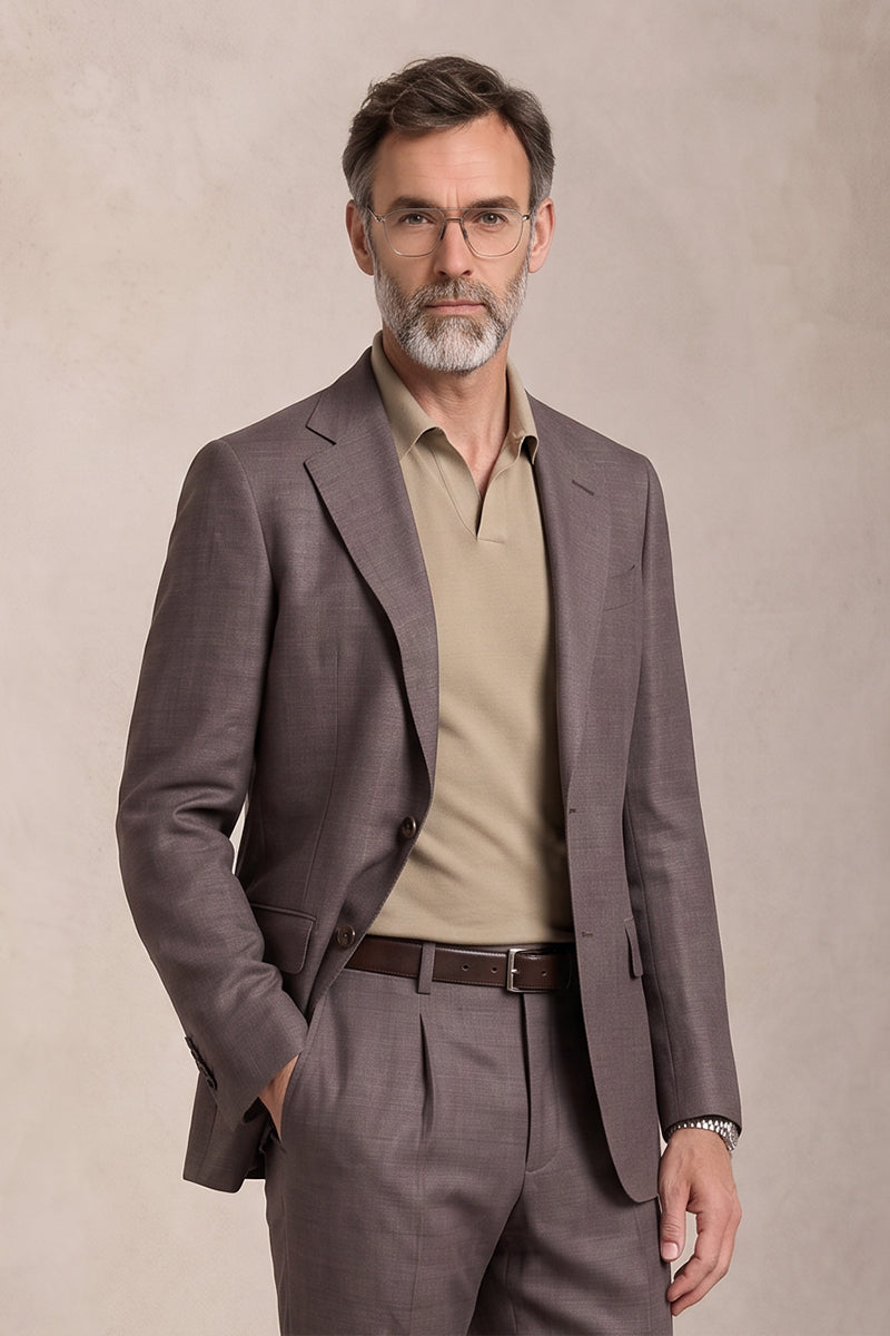 Gray 50% Tencel Wool Suit