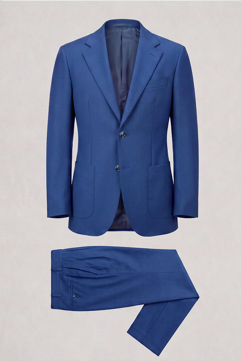 Blue 50% Merino Wool Suit