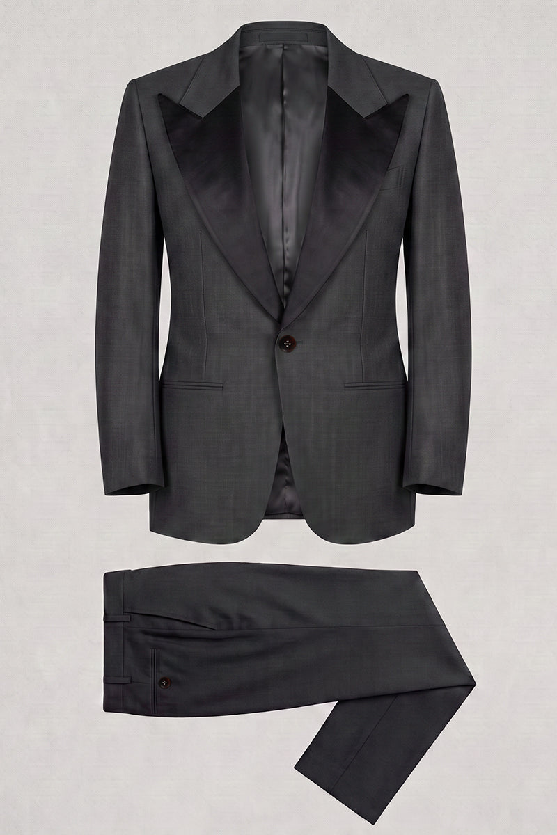 Black 100% Merino Wool Suit
