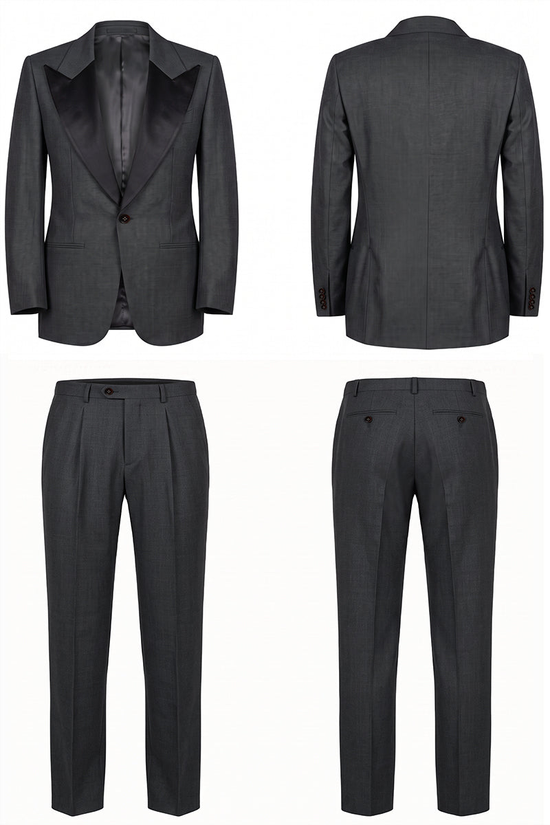 Black 100% Merino Wool Suit