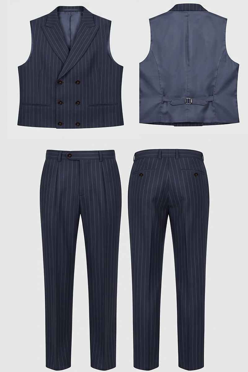 Blue 50% Merino Wool Suit