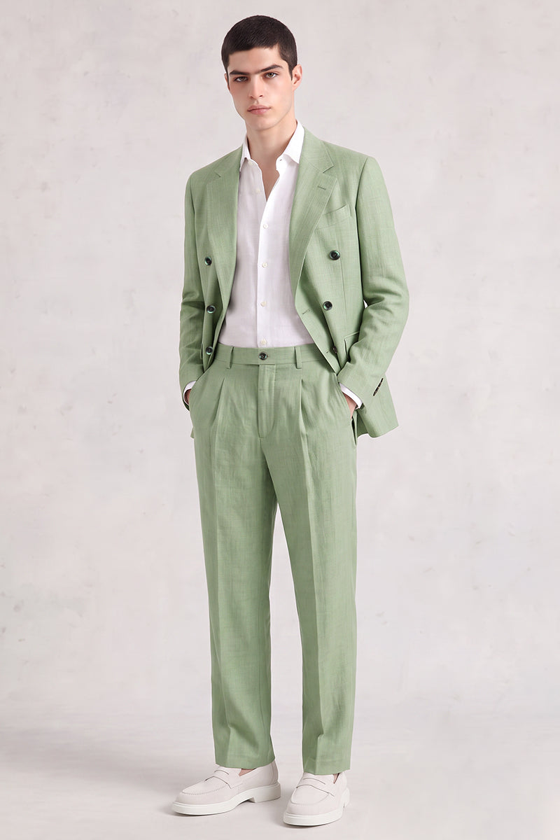 Green 50% Merino Wool Suit