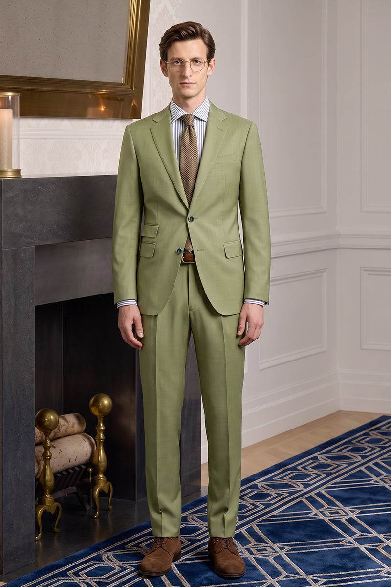 Green 50% Merino Wool Suit