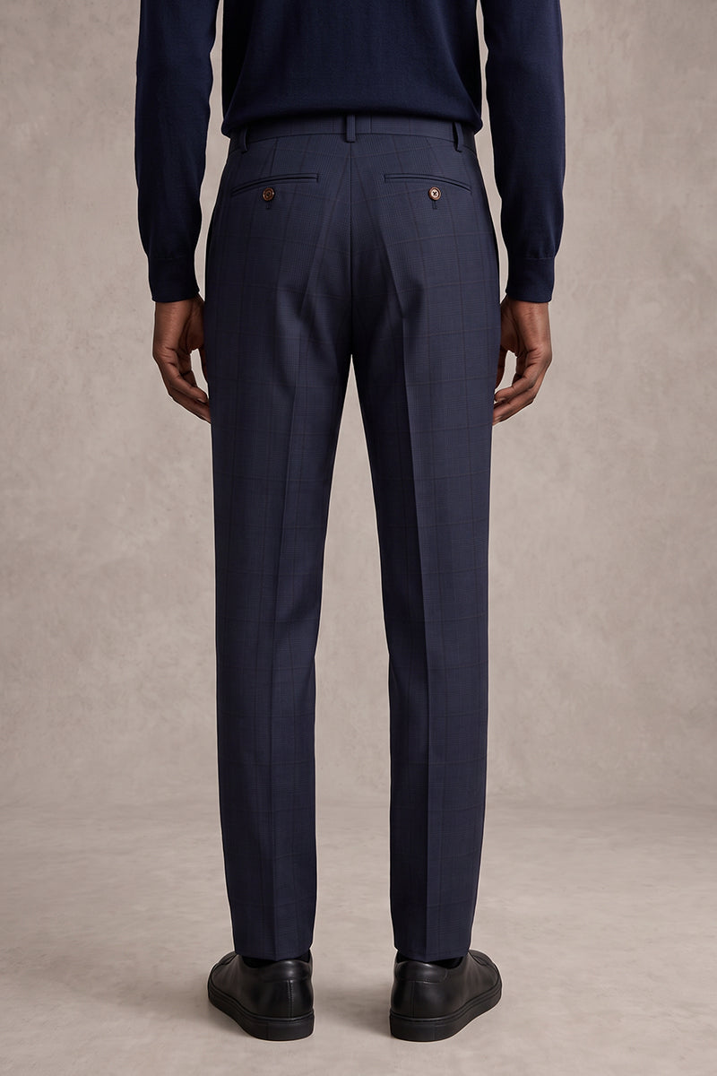 Hose aus blauer Merinowolle