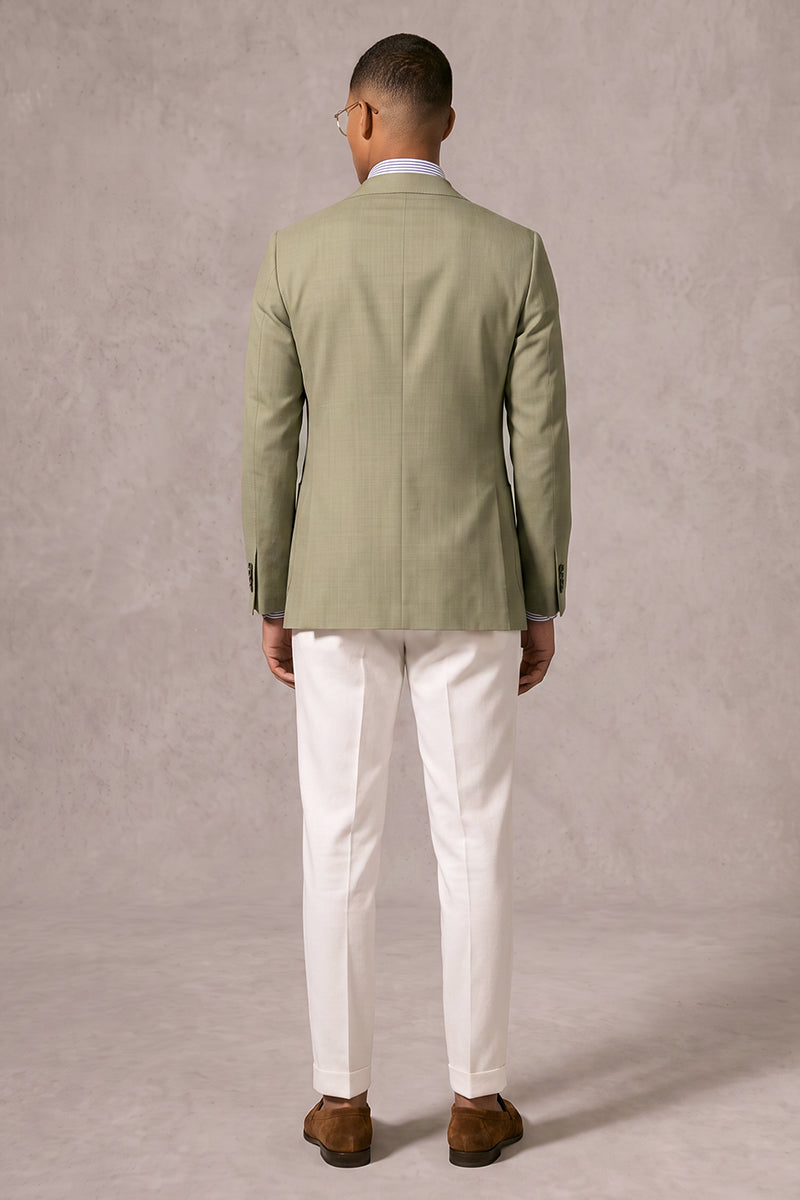 Grüne Merino-Wollblazer
