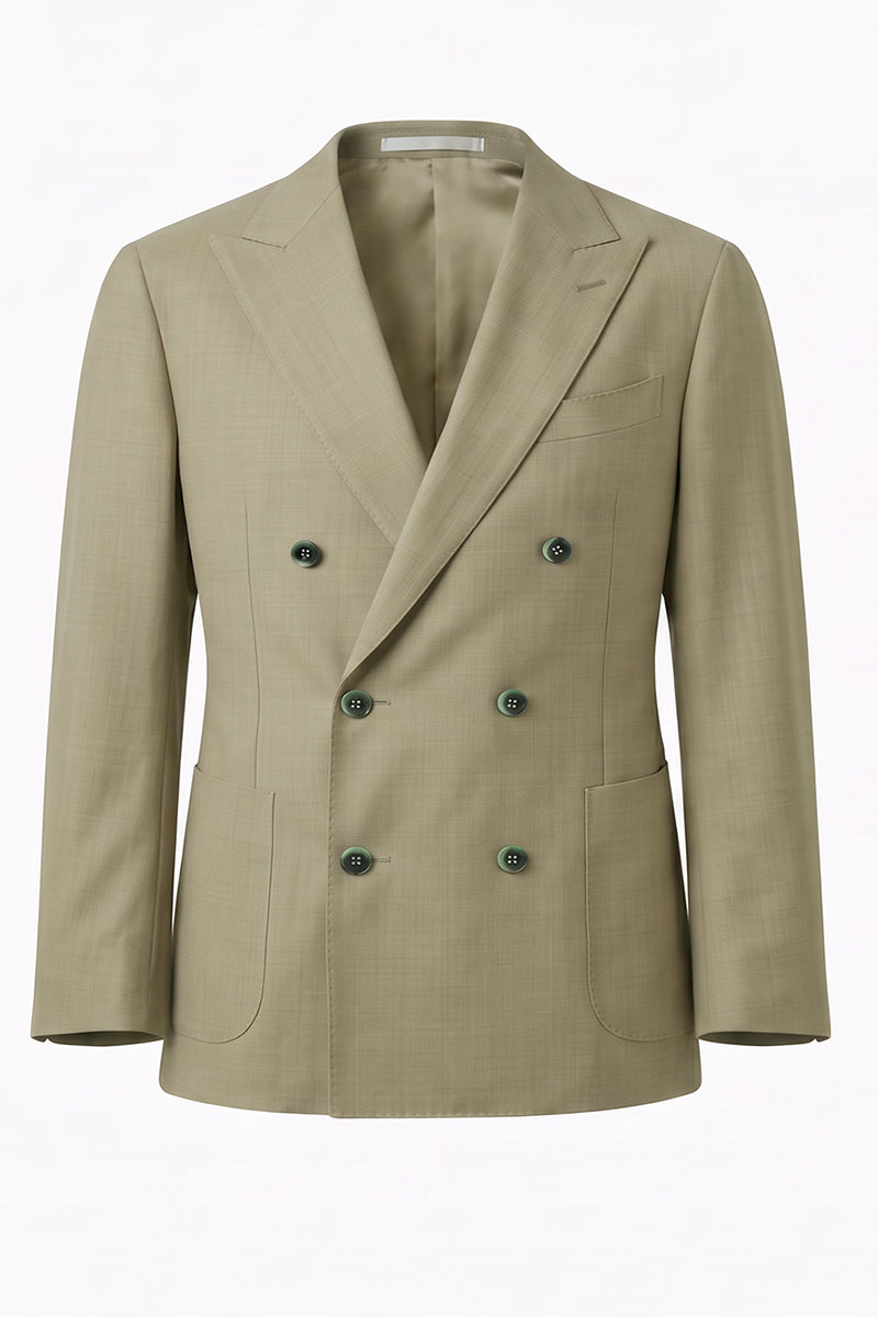 Grüne Merino-Wollblazer