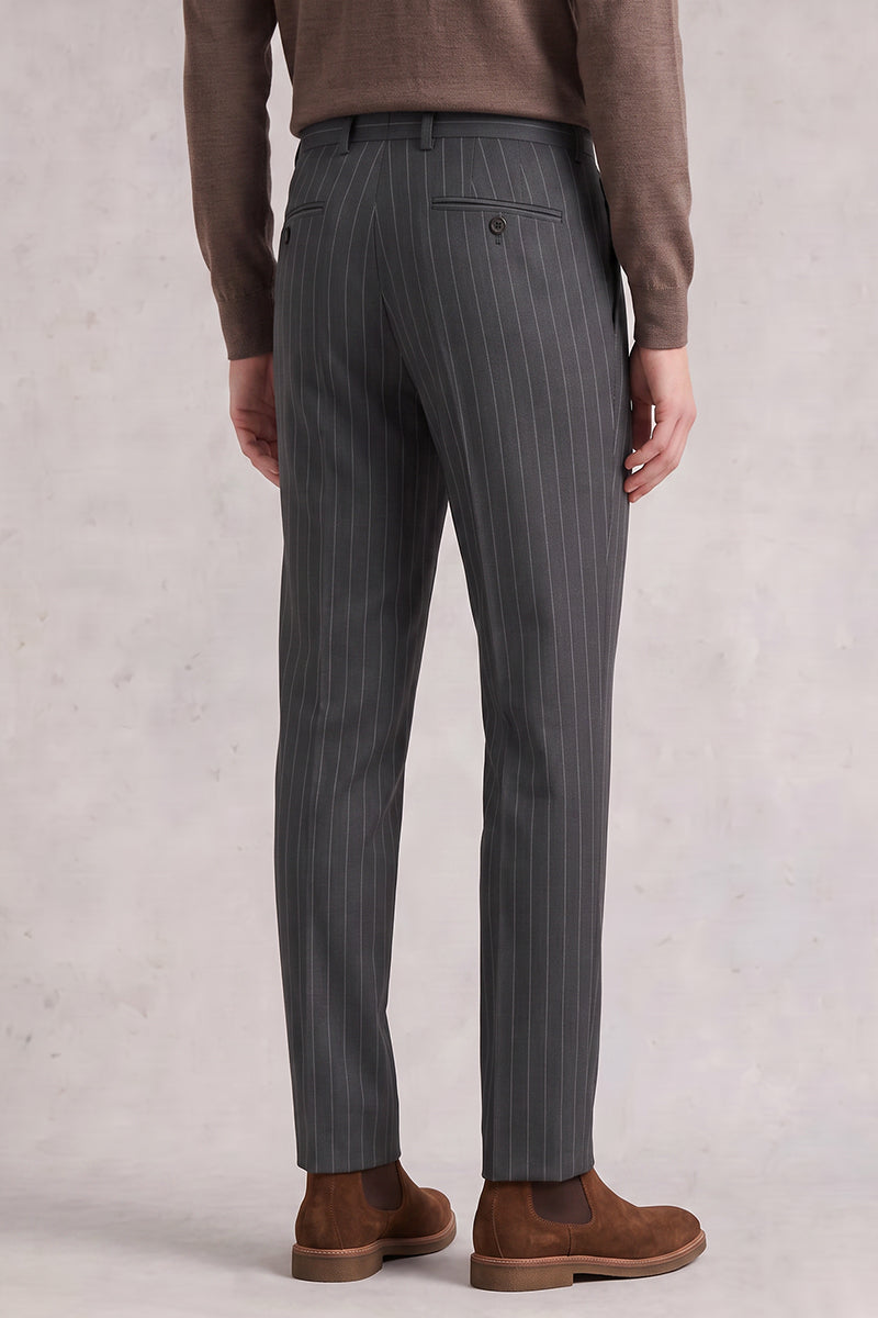 Gray 30% Fine Australia Wool Suit Trousers