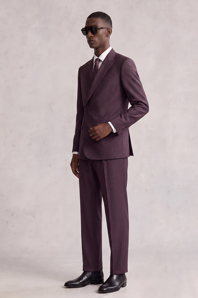 Purple 50% Merino Wool Suit
