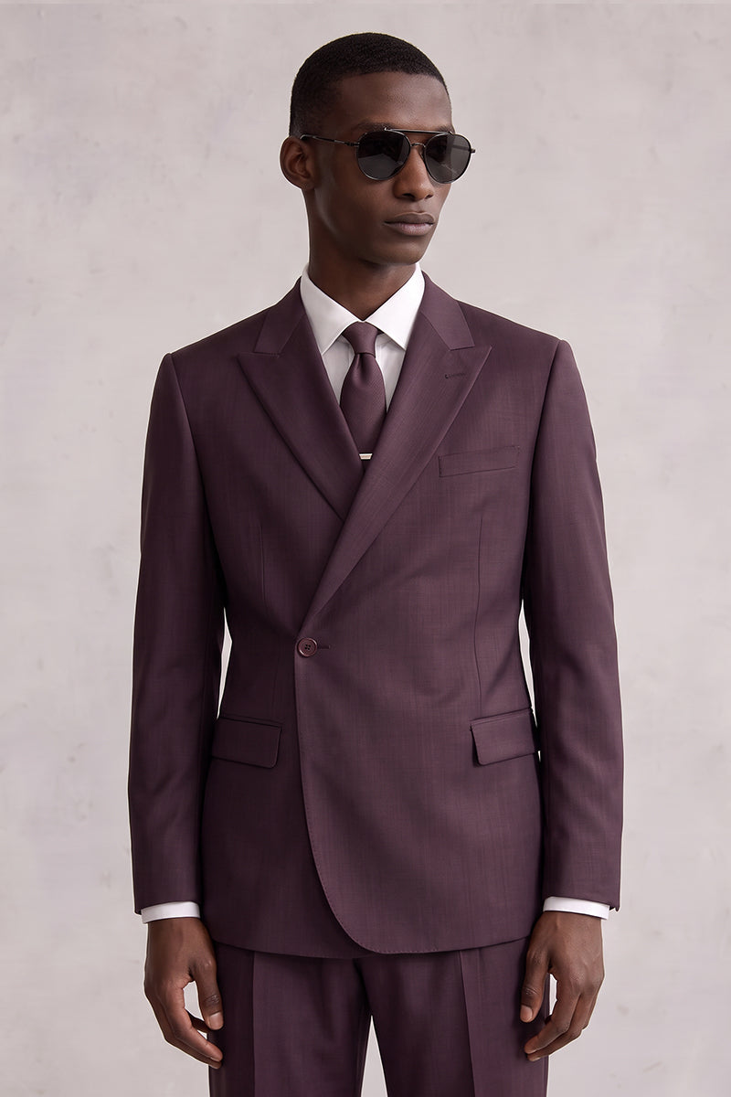 Purple 50% Merino Wool Suit