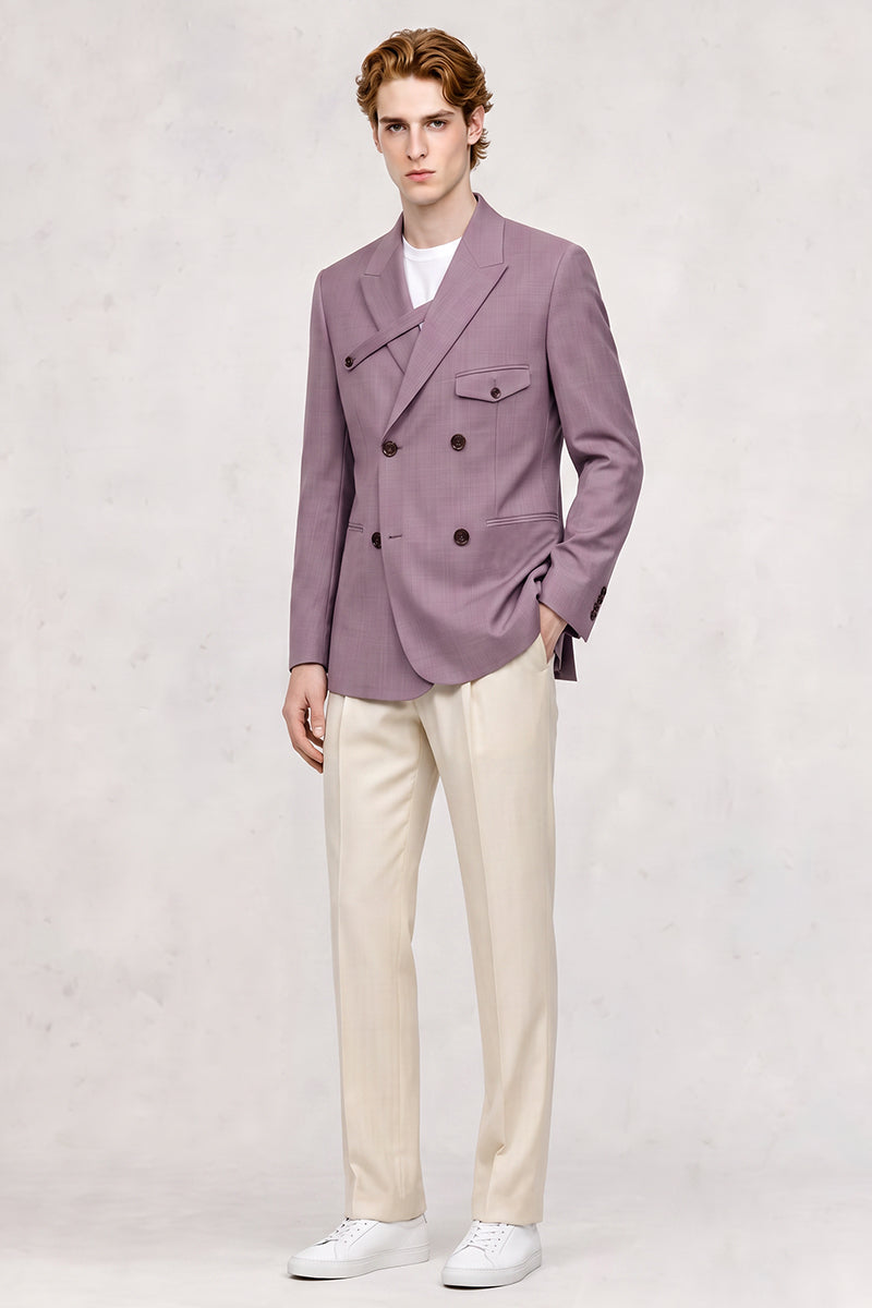 Purple 50% Merino Wool Suit
