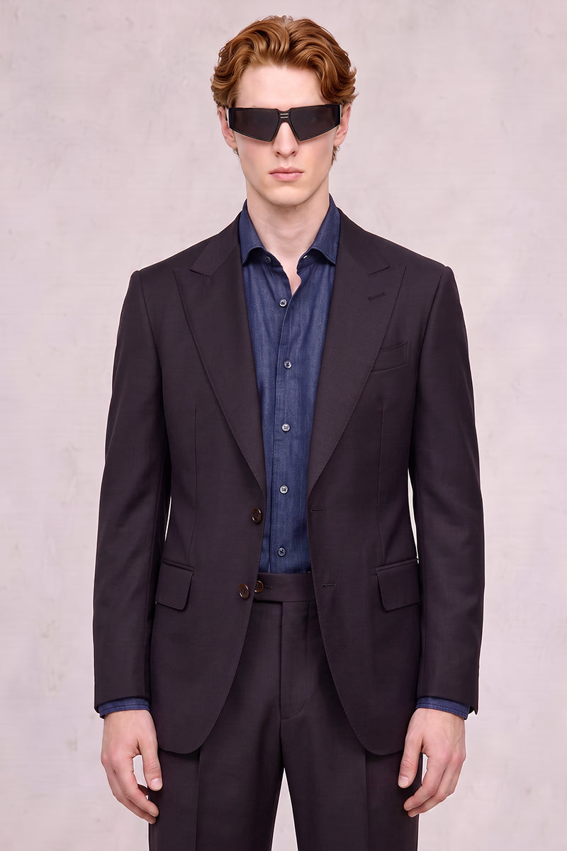 Purple 50% Merino Wool Suit