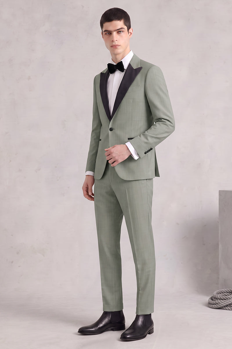 Costume en laine fine d’Australie vert