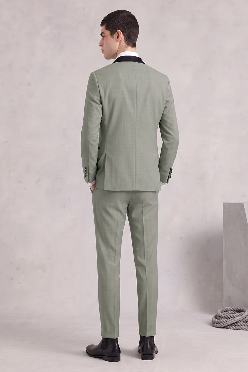 Costume en laine fine d’Australie vert