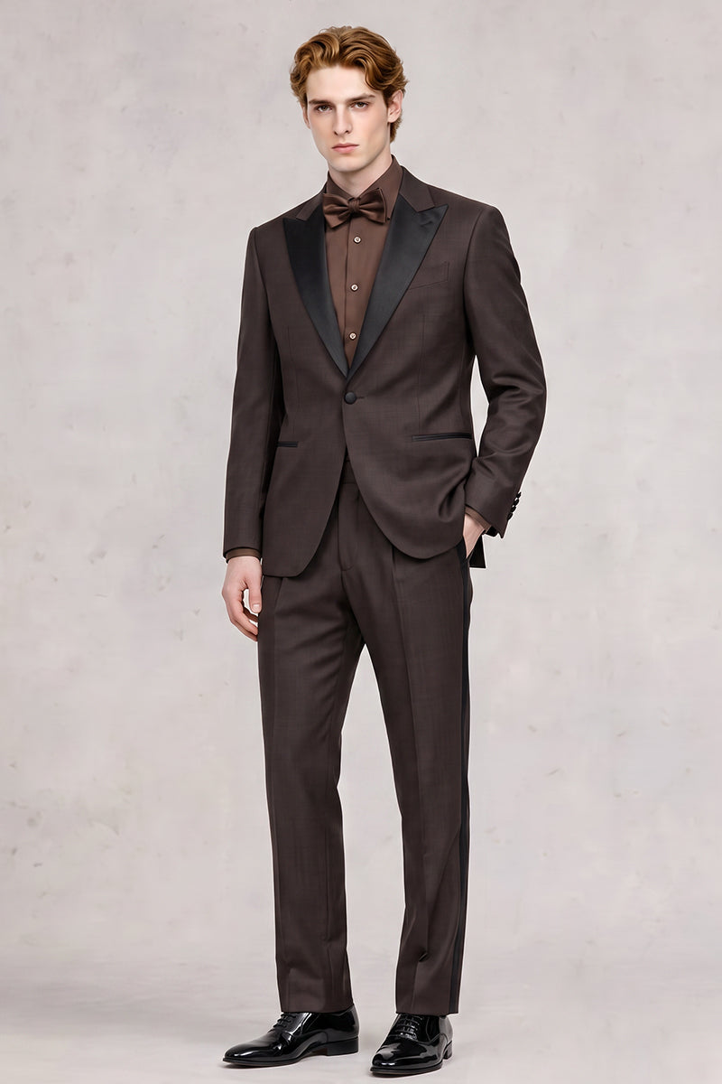 Brown 50% Merino Wool Suit