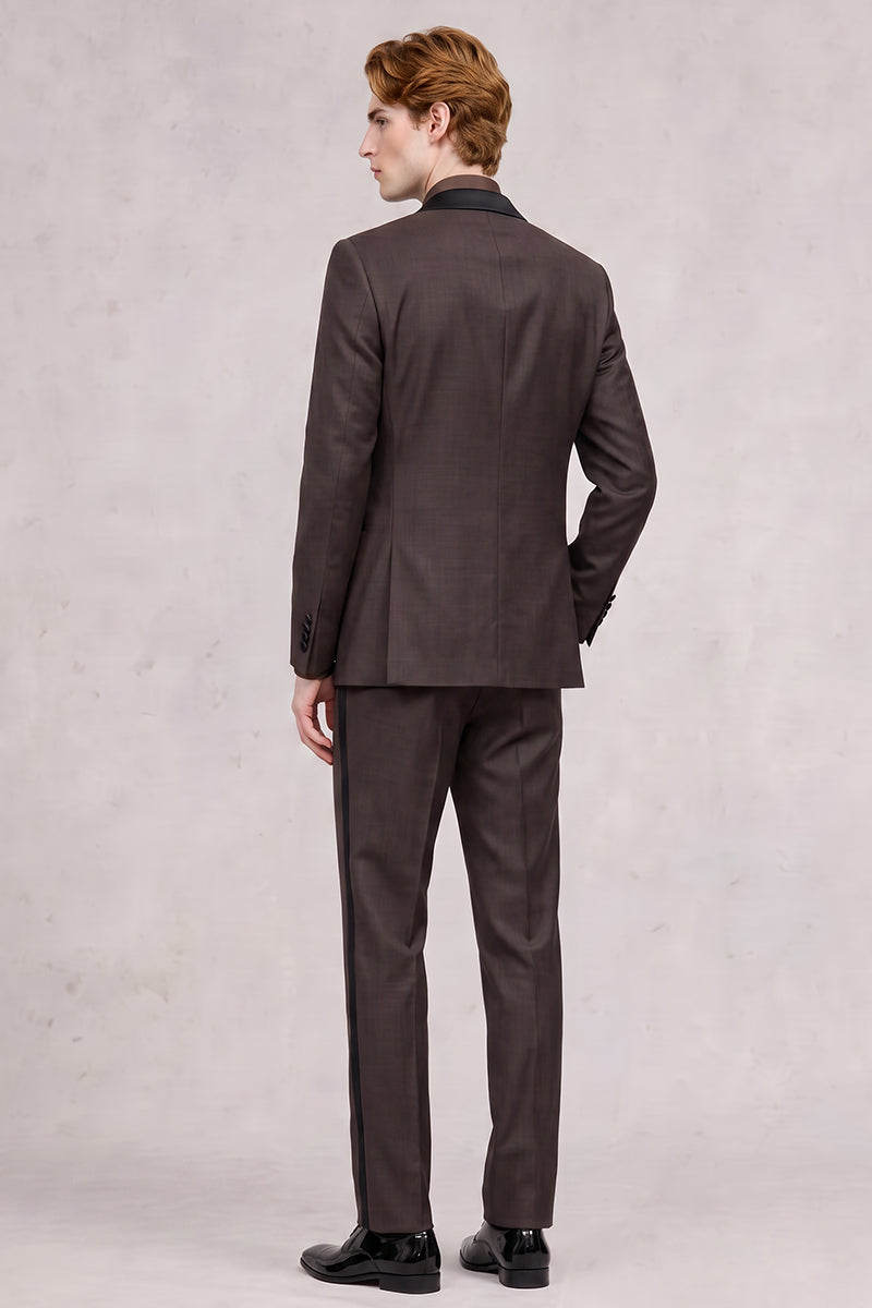 Brown 50% Merino Wool Suit