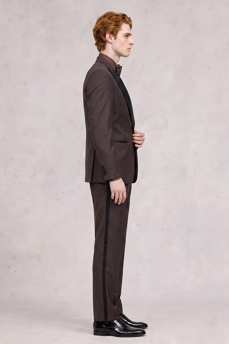 Brown 50% Merino Wool Suit