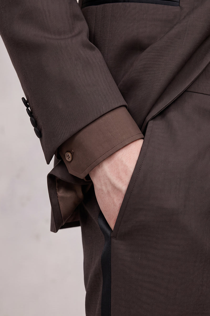 Brown 50% Merino Wool Suit