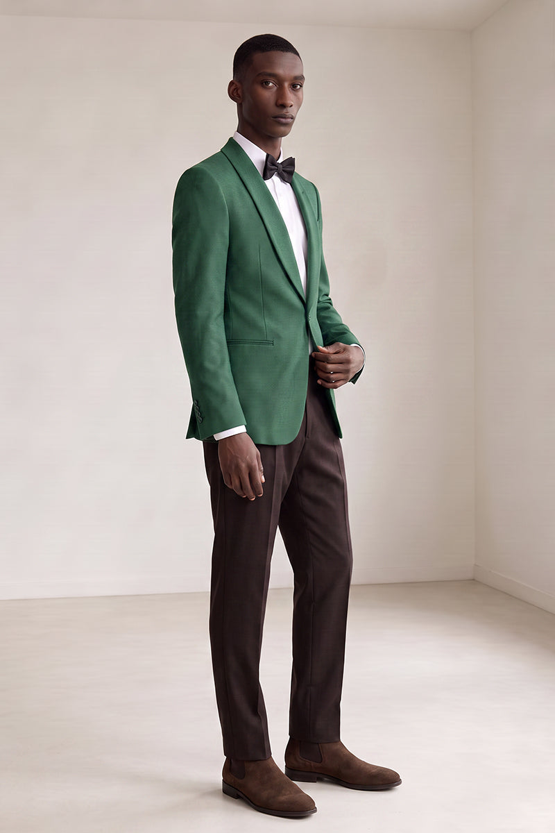 Costume en laine mérinos vert