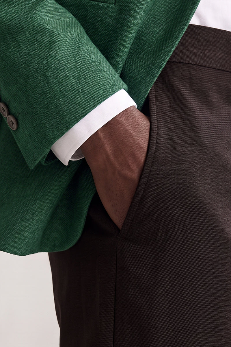 Costume en laine mérinos vert