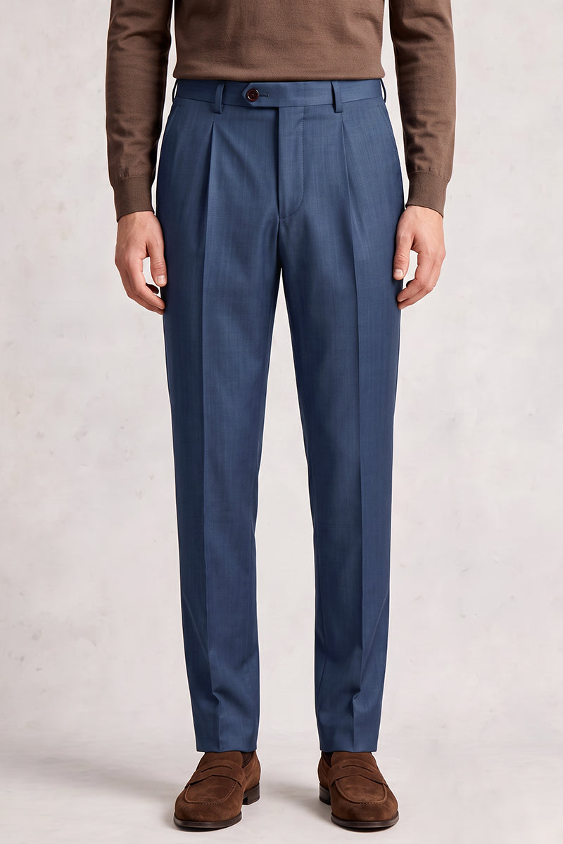 Blaue Merinowollhose
