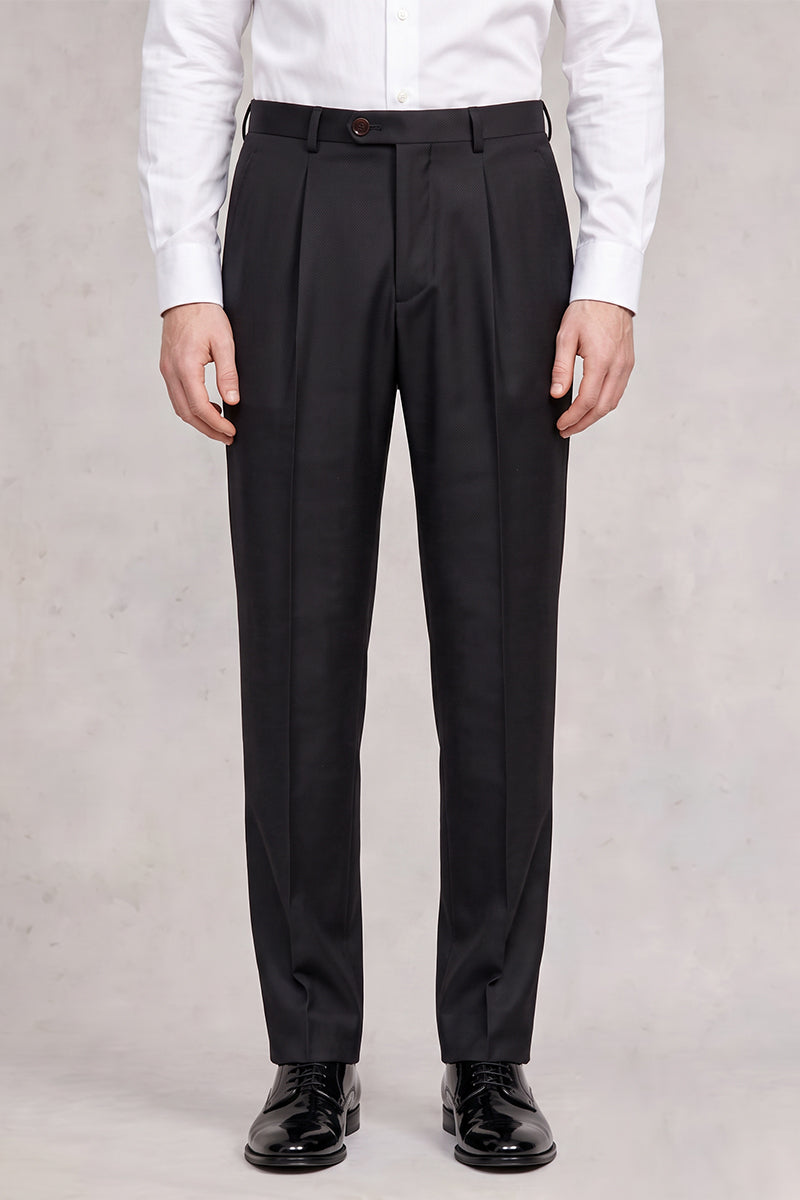 Black 30% Fine Australia Wool Suit Trousers