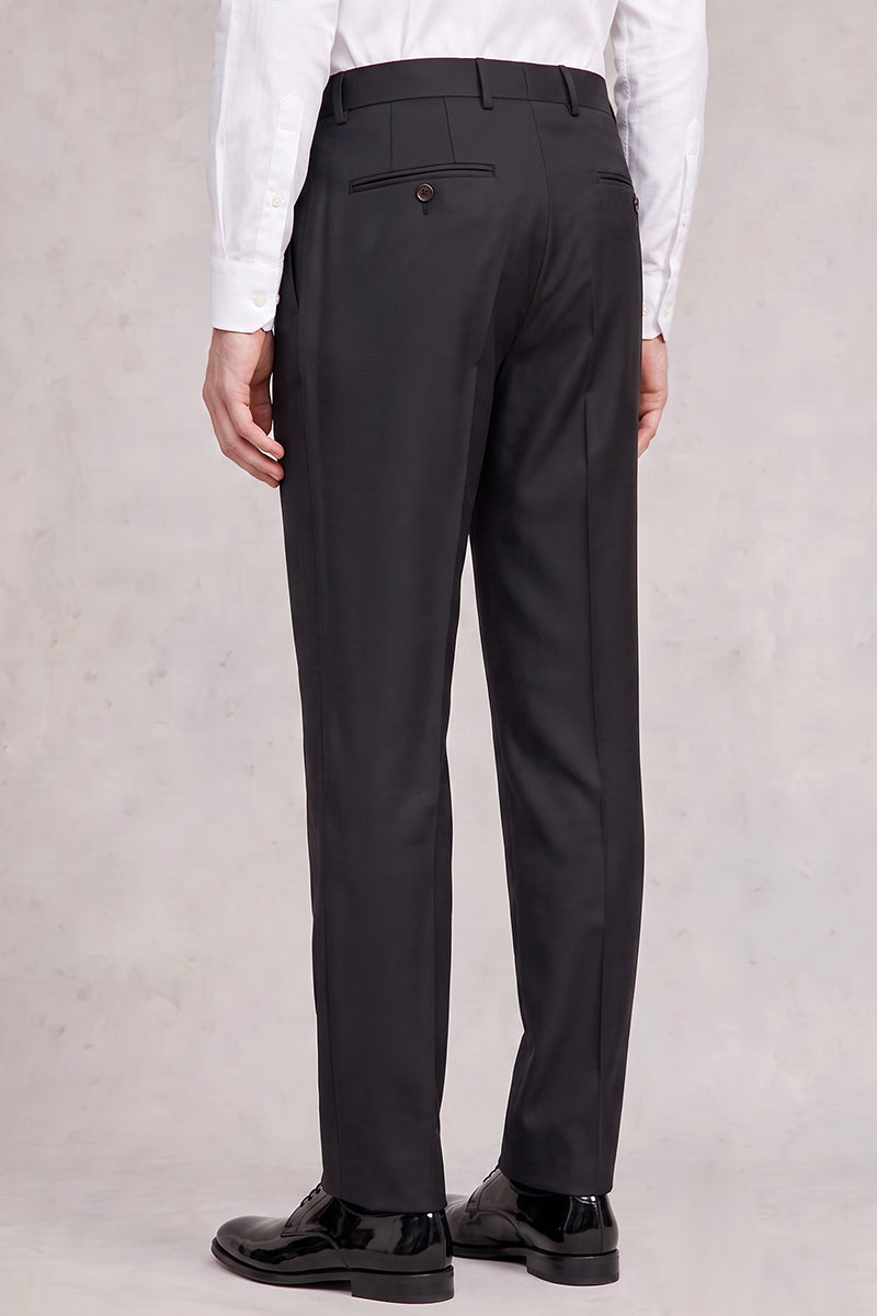 Black 30% Fine Australia Wool Suit Trousers