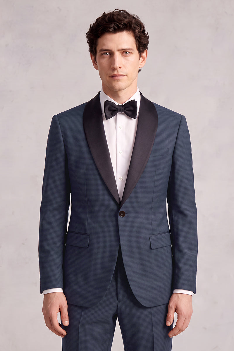 Blue 50% Merino Wool Suit