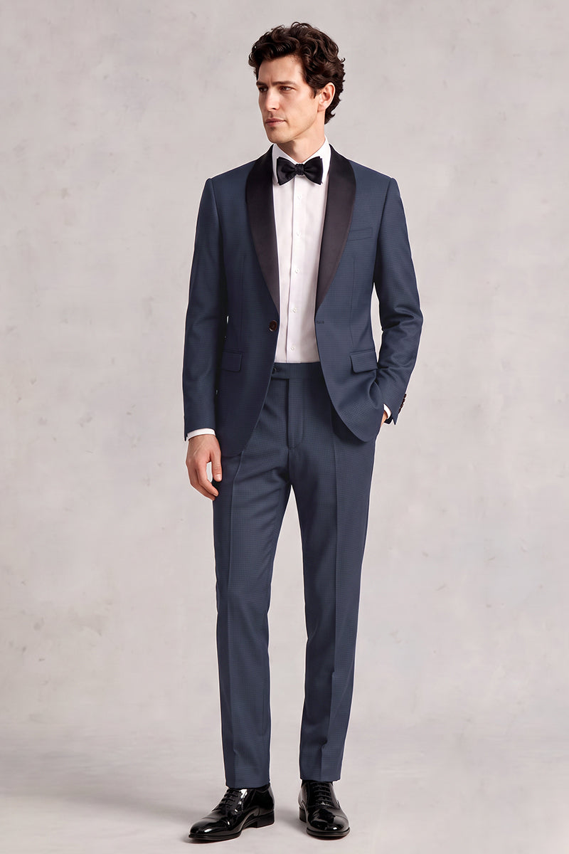 Blue 50% Merino Wool Suit