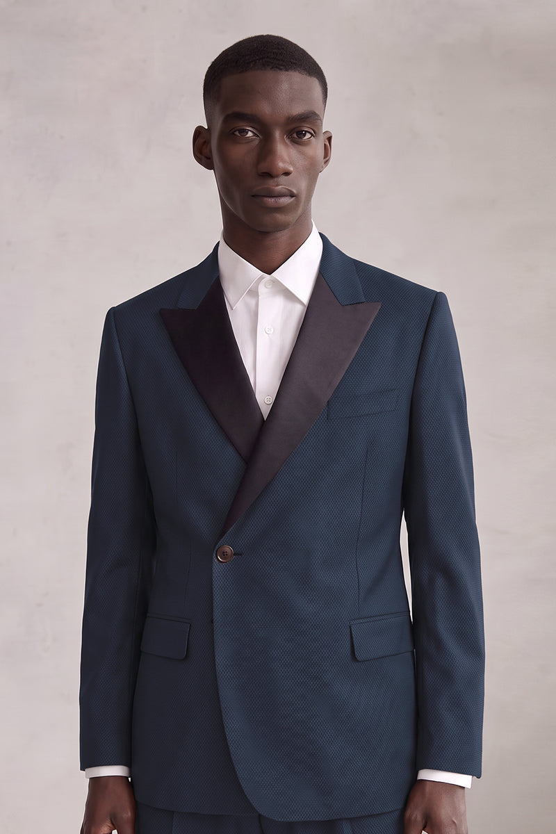 Blue 50% Merino Wool Suit