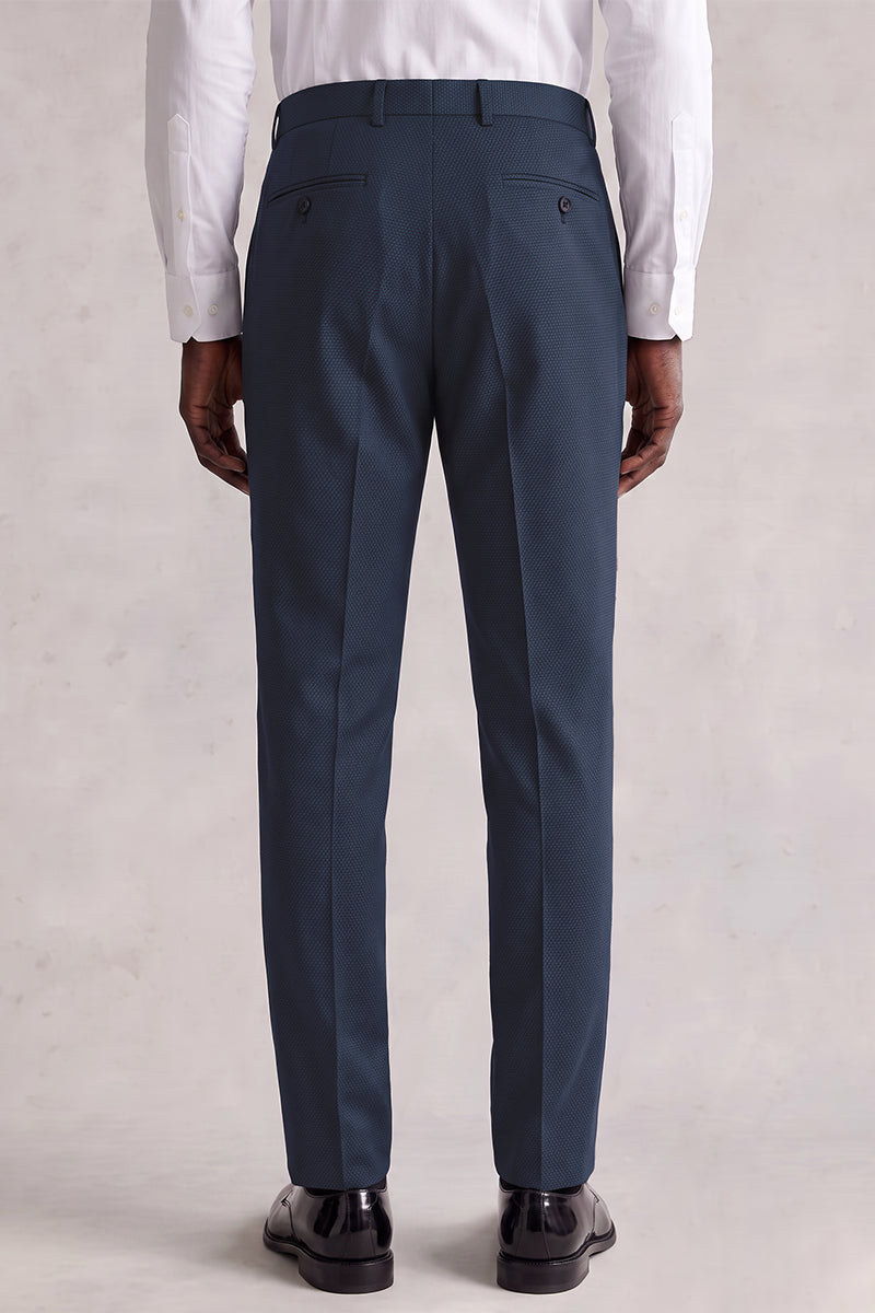 Pantalones de traje de lana merina azul
