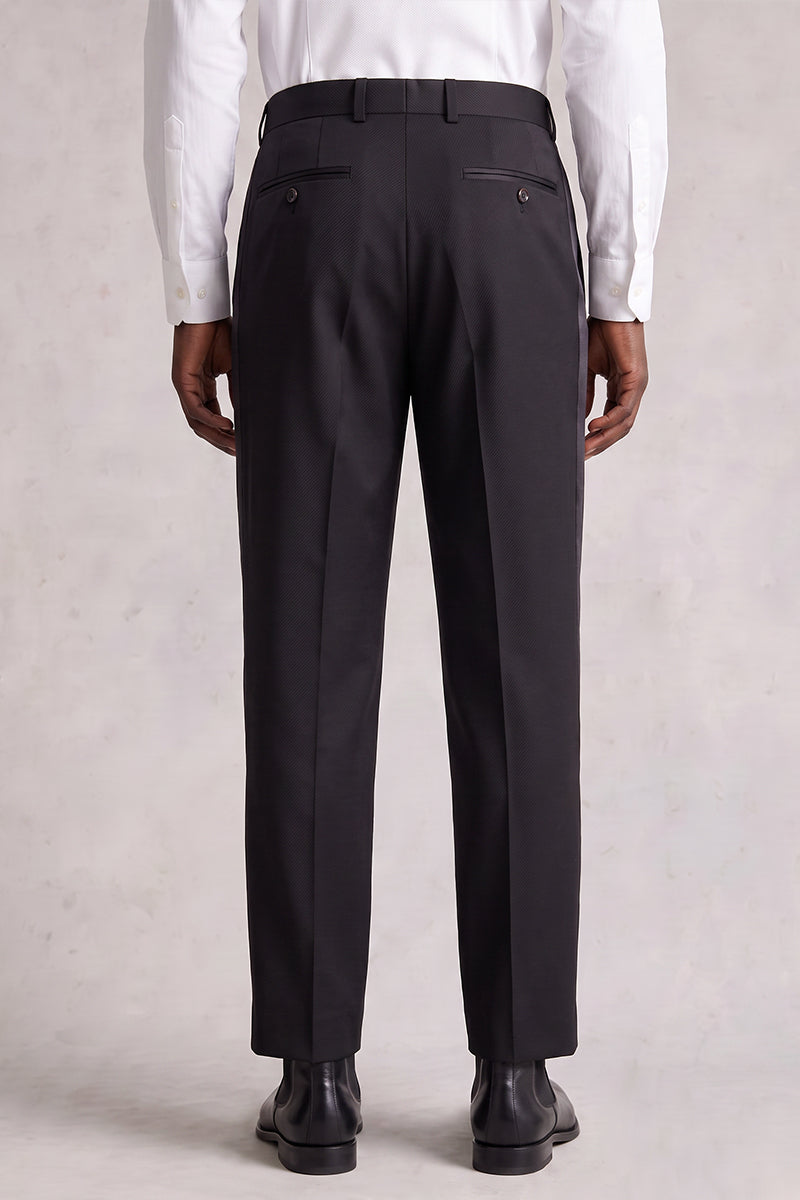 Black 30% Fine Australia Wool Suit Trousers